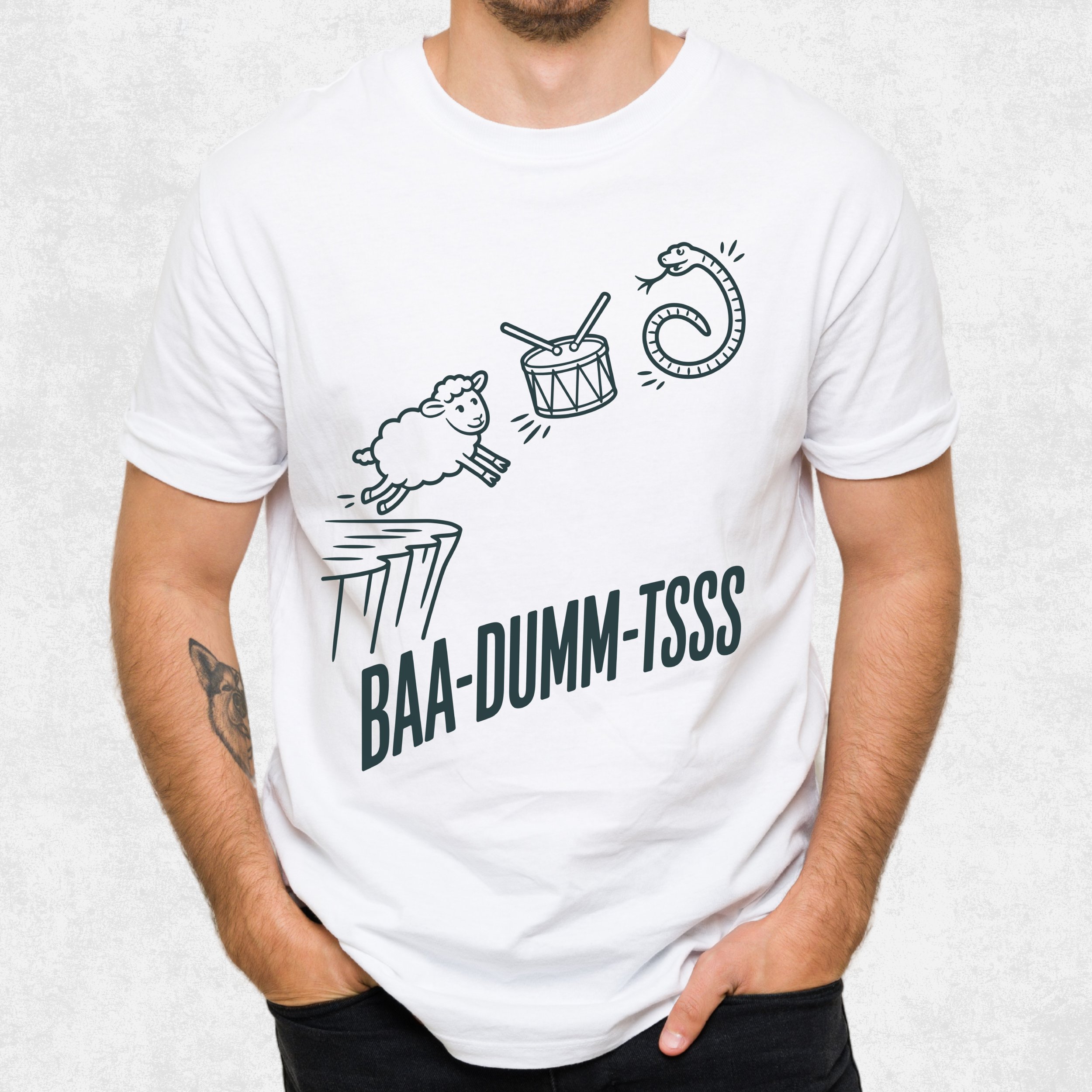 Baa-Dumm-Tsss Cliff Jump T-Shirts