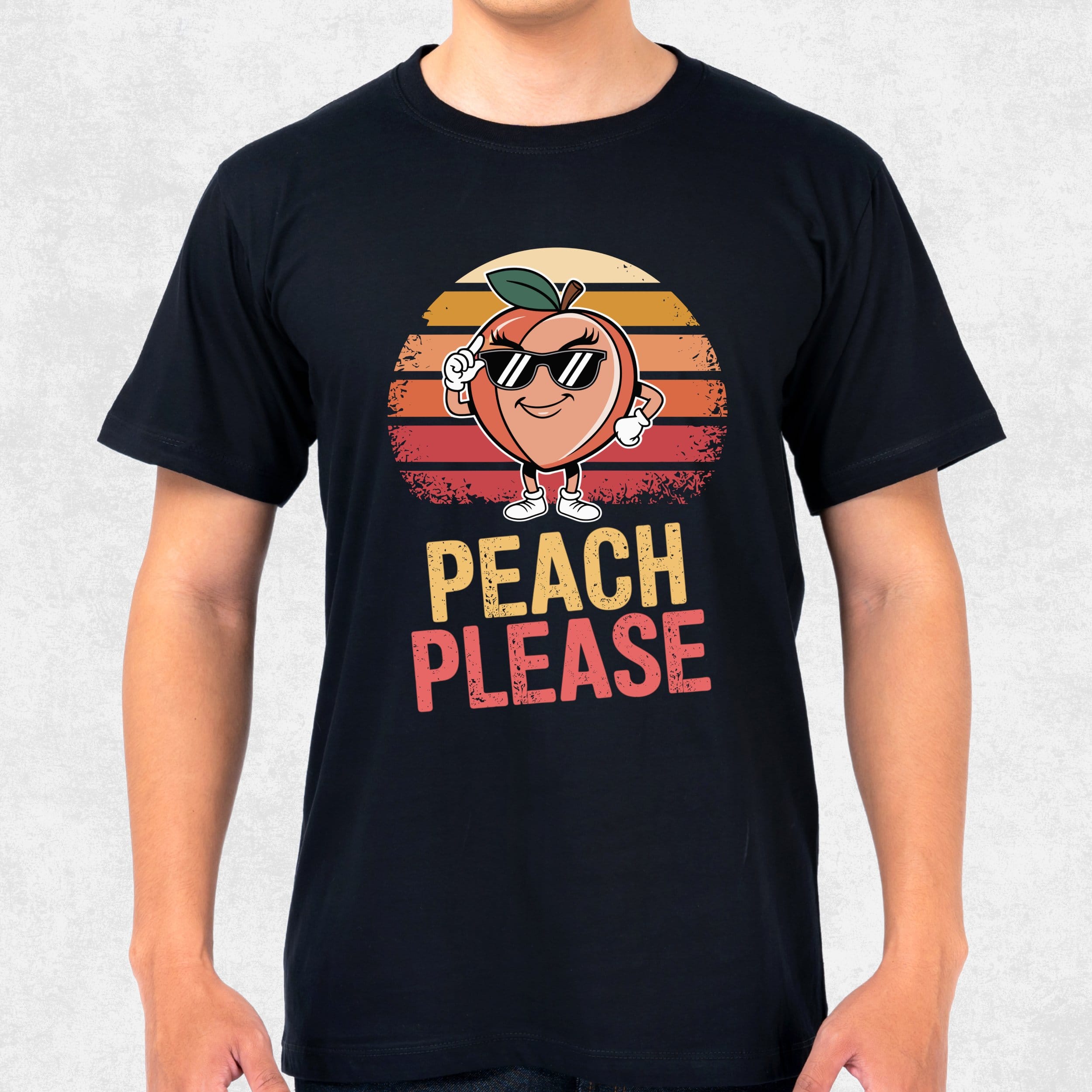 Retro Peach Please T-Shirts