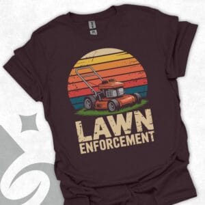 Lawn Enforcement Retro Sunset T-Shirts