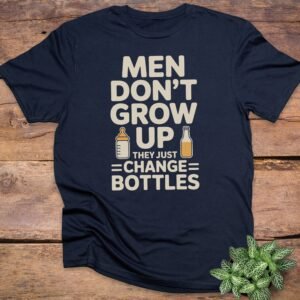 Men Dont Grow Up They Just Change Bottles T-Shirts