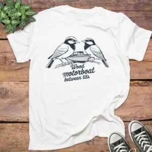 Wood Motorboat between tits T-Shirt
