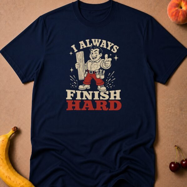 I Always Finish Hard T-Shirt funny adult humor t-shirt
