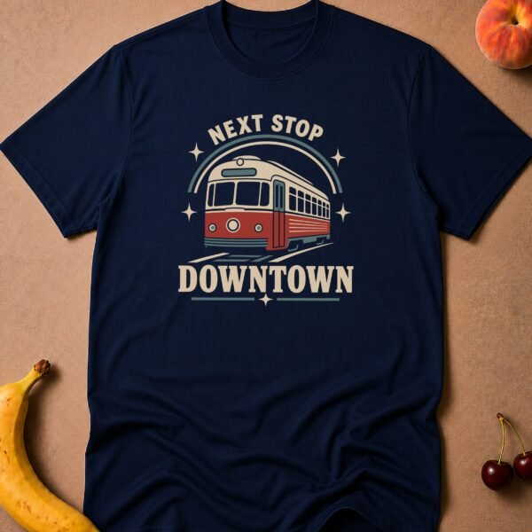 Next Stop Downtown T-Shirt funny adult humor t-shirt