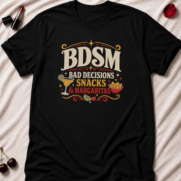 Bad Decisions Snacks Margaritas T-Shirt funny adult humor t-shirt