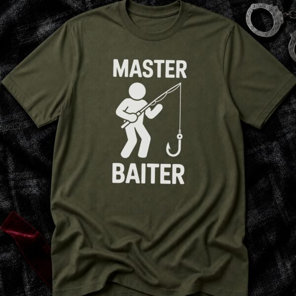 Master Baiter Fisherman T-Shirt funny adult humor t-shirt