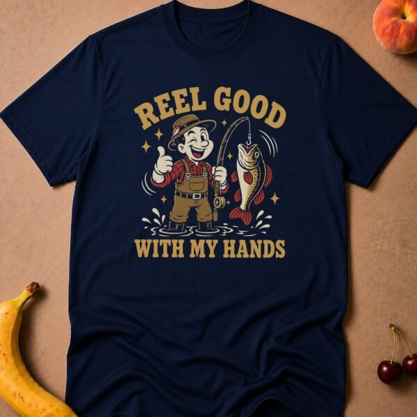 Reel Good With My Hands T-Shirt funny adult humor t-shirt