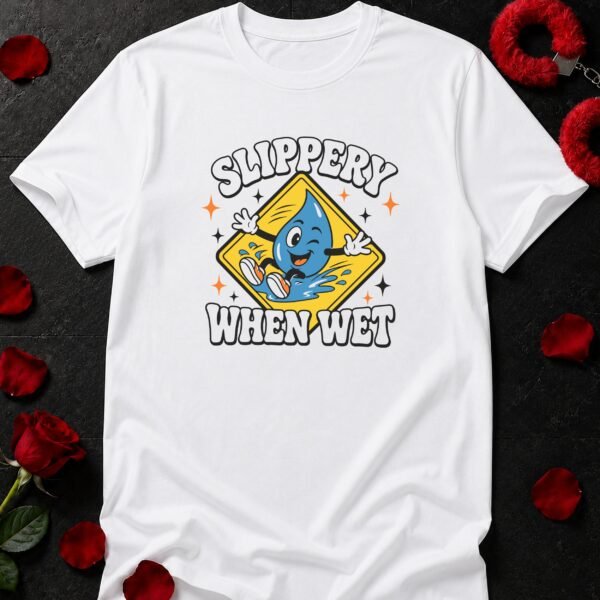 Slippery When Wet T-Shirt funny adult humor t-shirt