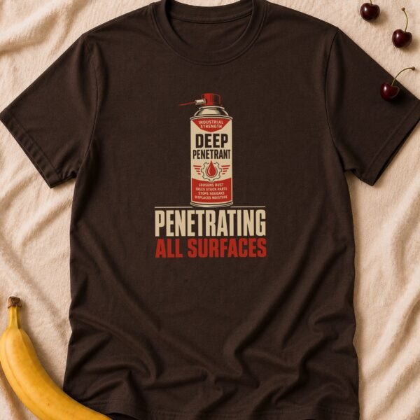 Deep Penetrant Spray - Funny Men's Graphic T-Shirt | Imaginatio