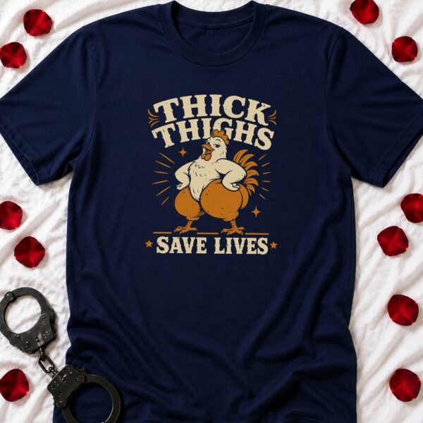 Thick Thighs Save Lives - Funny Women's Graphic T-Shirt | Imaginatio