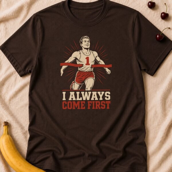 I Always Come First Runner - Funny Men's Graphic T-Shirt | Imaginatio