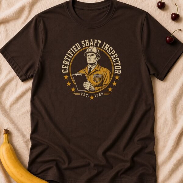 Certified Shaft Inspector - Funny Men's Graphic T-Shirt | Imaginatio