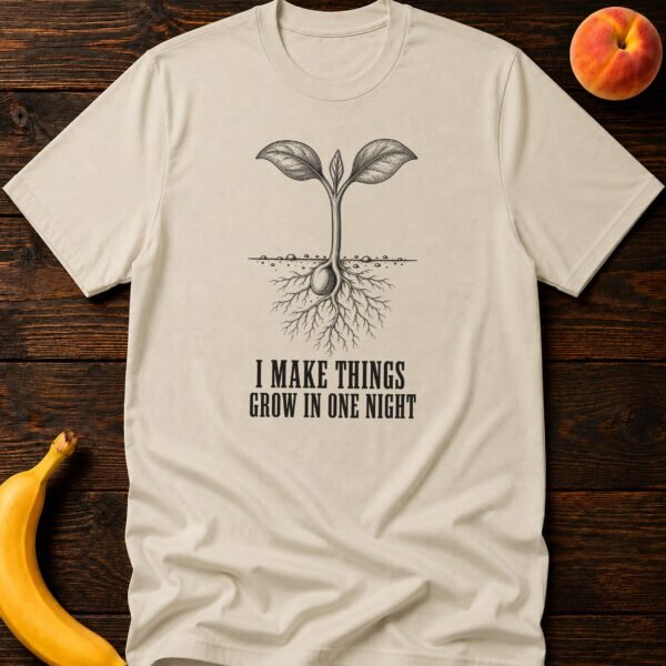 Overnight Plant Growth Humor - Funny Women's Graphic T-Shirt | Imaginatio