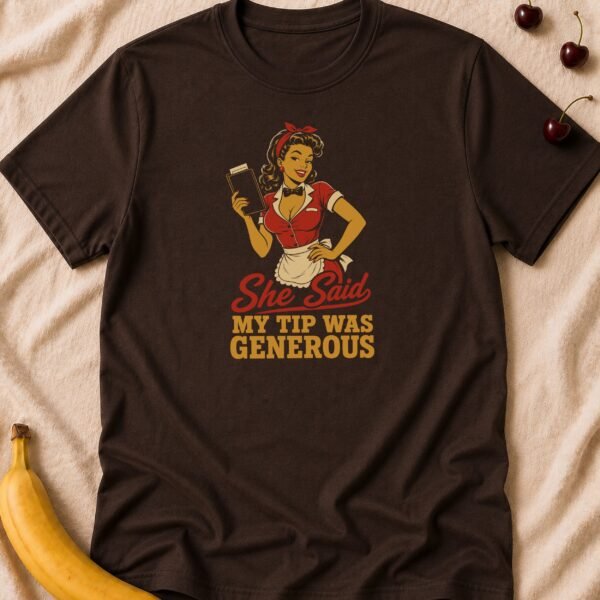 Generous Tip Waitress - Funny Men's Graphic T-Shirt | Imaginatio