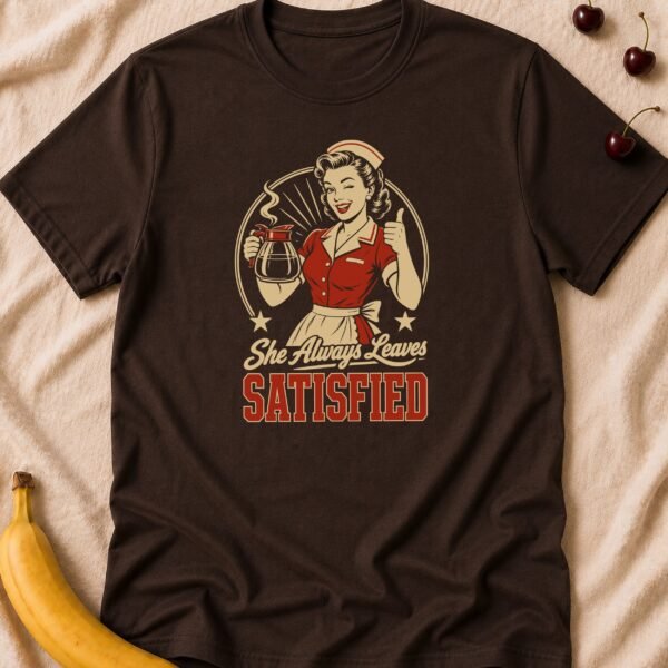 Waitress Satisfied - Funny Men's Graphic T-Shirt | Imaginatio
