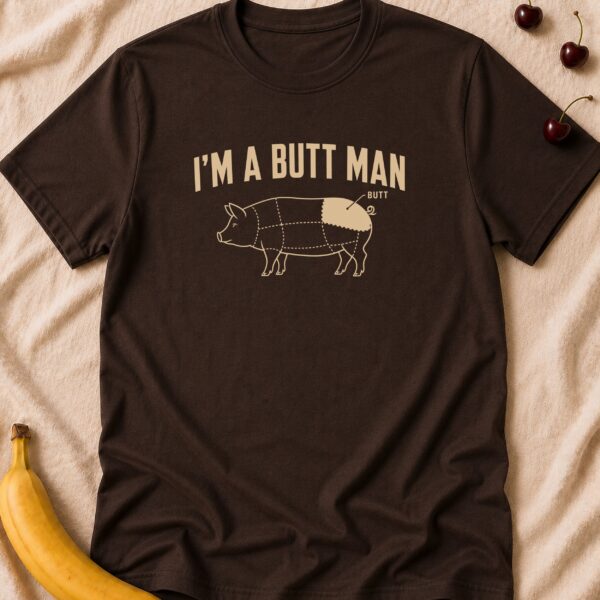 Pork Butt Barbecue t-shirt with smoker and pork cut graphic