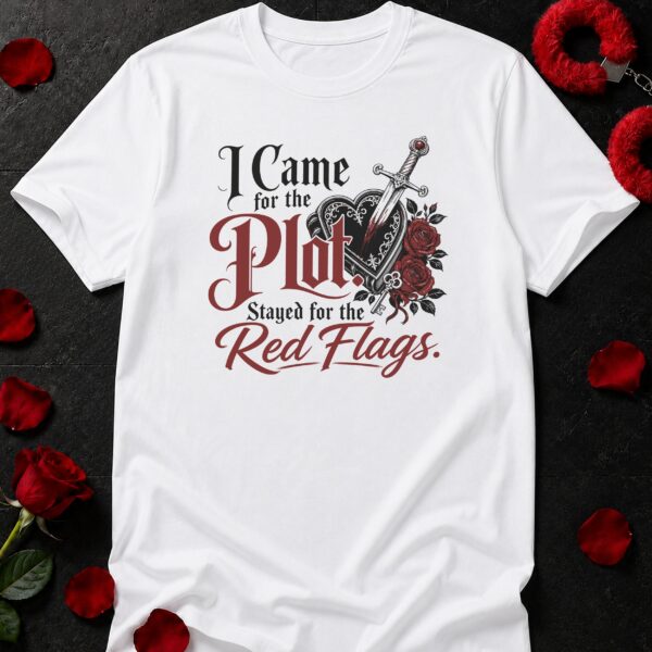 Plot & Red Flags - Funny Women's Graphic T-Shirt | Imaginatio