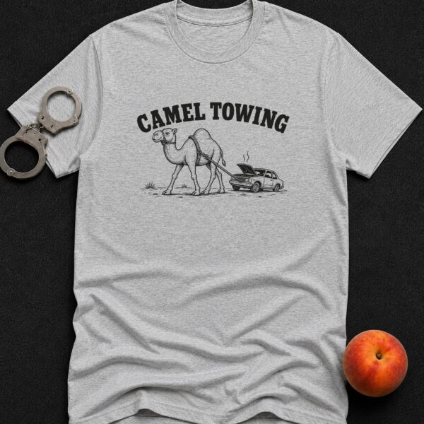 Camel Towing - Funny Men's Graphic T-Shirt | Imaginatio