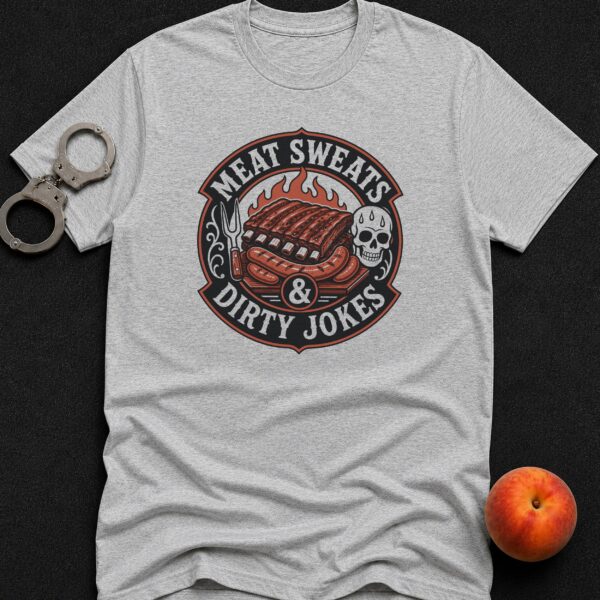 Meat Sweats & Dirty Jokes - Funny Men's Graphic T-Shirt | Imaginatio