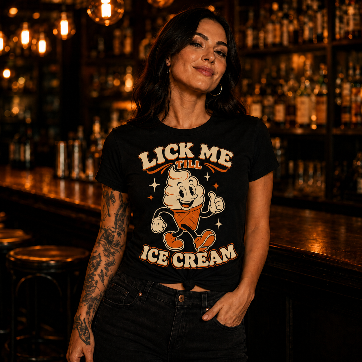 Lick Me Till Ice Cream women's t-shirt