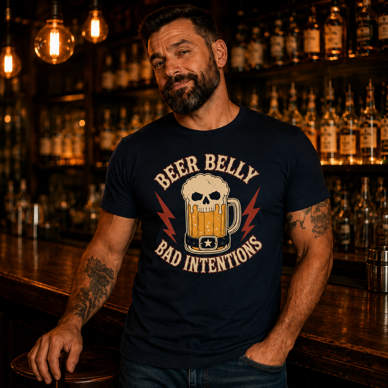 Beer Belly Bad Intentions men's t-shirt